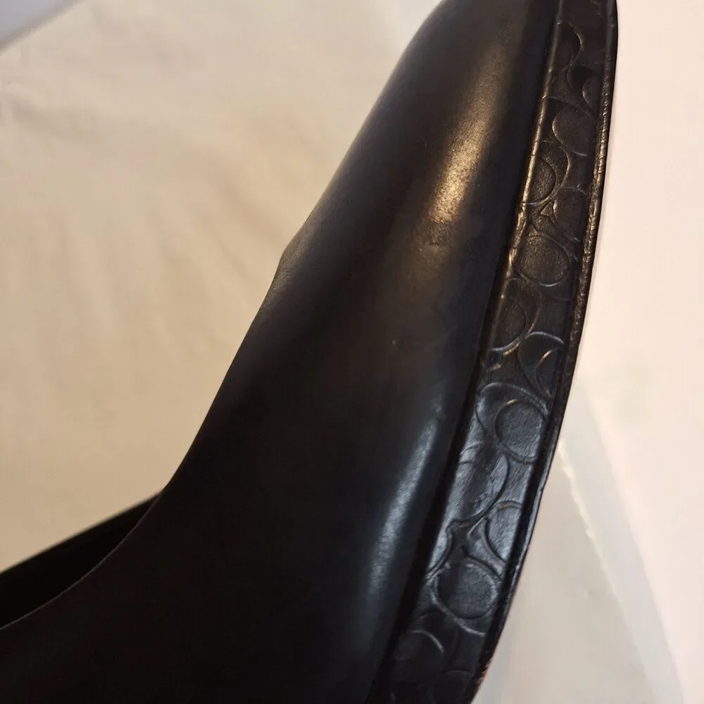Coach black leather